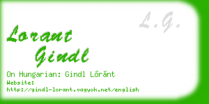 lorant gindl business card